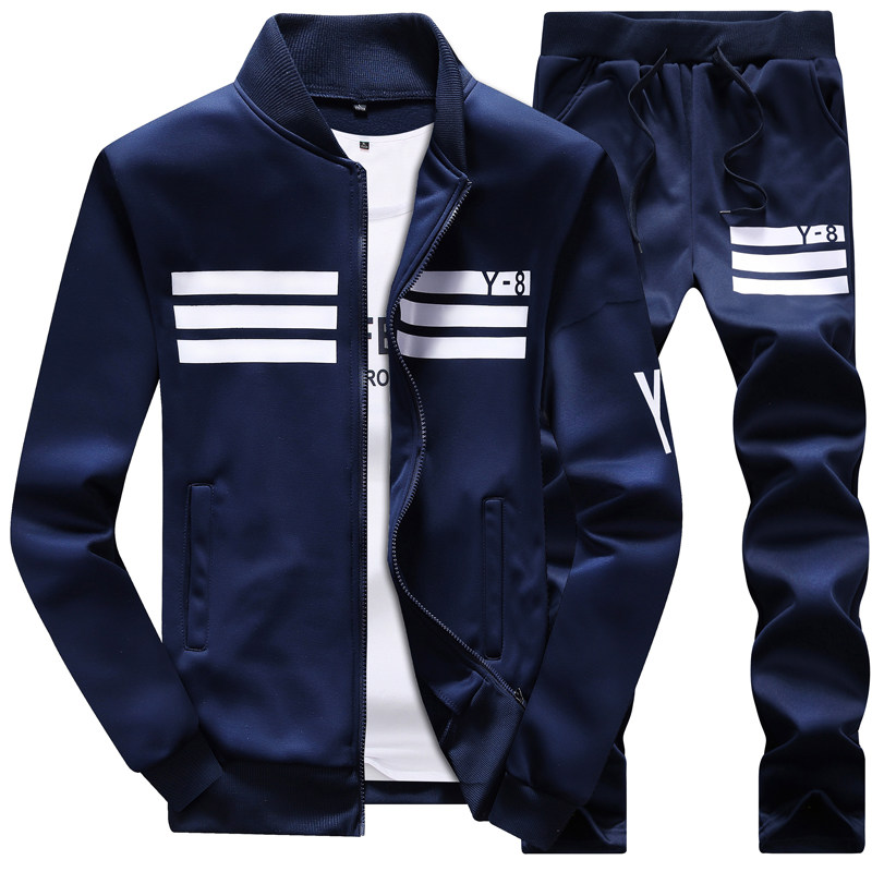 2021春季新款长袖运动休闲套装棒球服卫衣套装男Y8 P33图片