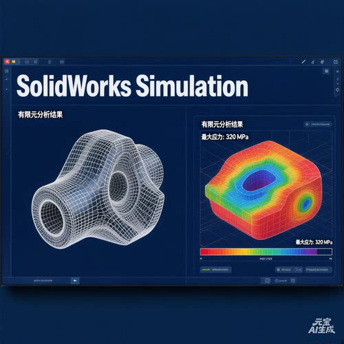 SolidWorks Simulation  SW有限元受力静力热分析有限元仿真代画