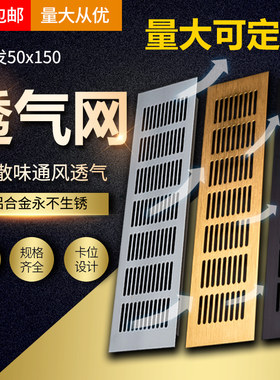铝合金长方形平面橱柜装饰透气网