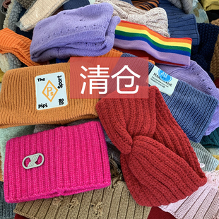 特价清仓针织发带女日常外戴宽边毛线发箍洗脸束发跑步不退不换