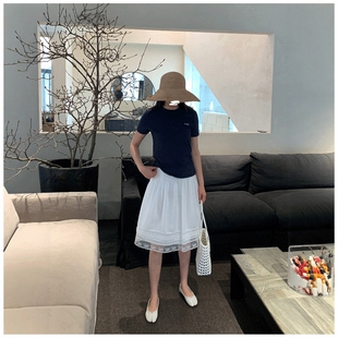 春季白色半身裙2026新款今年流行爆款短裙百搭花边五分压褶a字裙