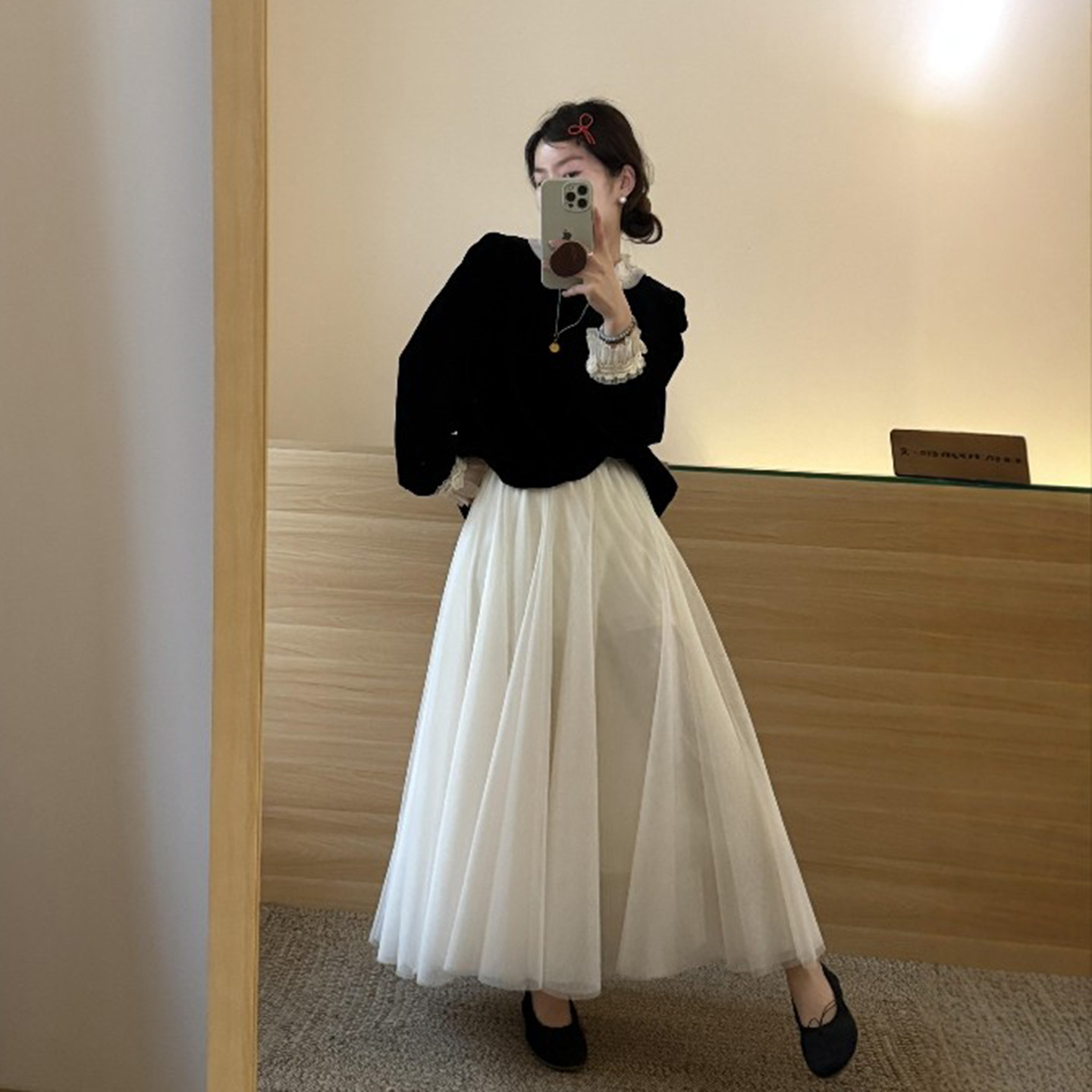 2026春季新款纱裙白色网纱半身裙女垂坠感a字高腰长裙大摆蓬蓬裙,女装/女士精品,半身裙,淘宝优惠券,粉丝福利购,淘宝优惠卷