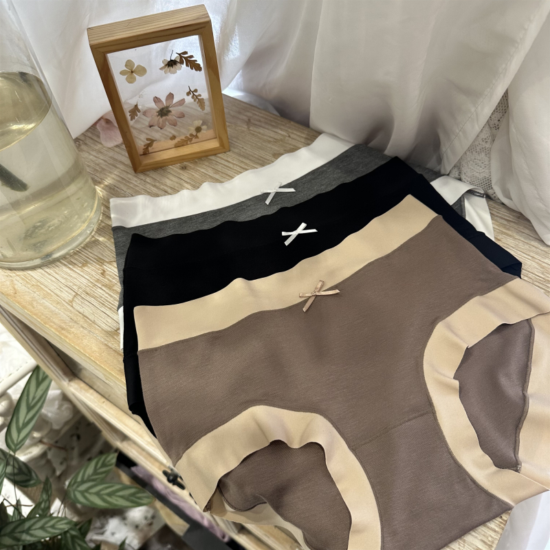 玻璃植物标本包臀干花纯棉三角裤