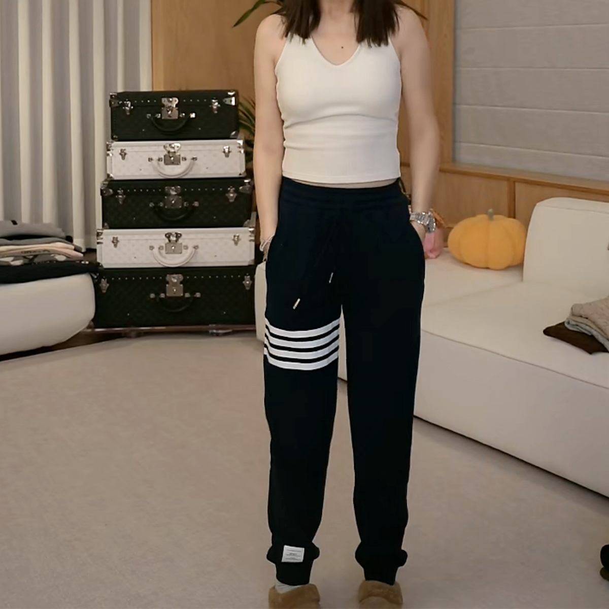 林肉肉【经典款束脚卫裤】休闲百搭运动长裤子女早秋2025新款卫裤