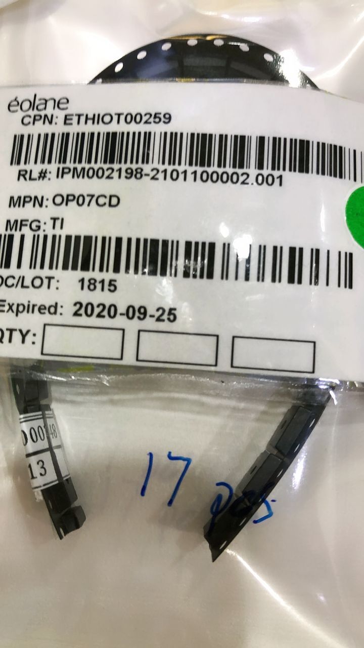 OP07CD  TI德州  SMD 运算放大器