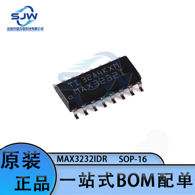 MAX3232IDR 丝印MAX3232I 封装SOP-16 RS232芯片 收发器 集成电路