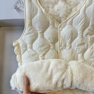 小红书爆款 高品质马甲韩系外穿内搭加绒加厚羊羔绒上衣女保暖马夹