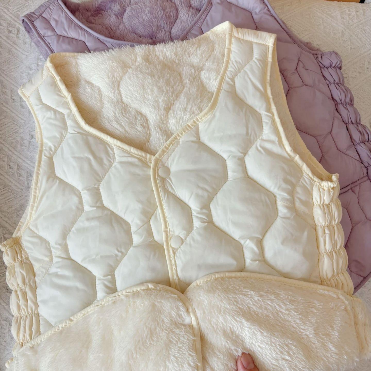 秋冬新款羽绒蛋白棉马甲内搭