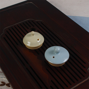 米黄汝窑功夫茶具套装陶瓷茶壶冰花开片茶壶盖子轻奢高档家用配件