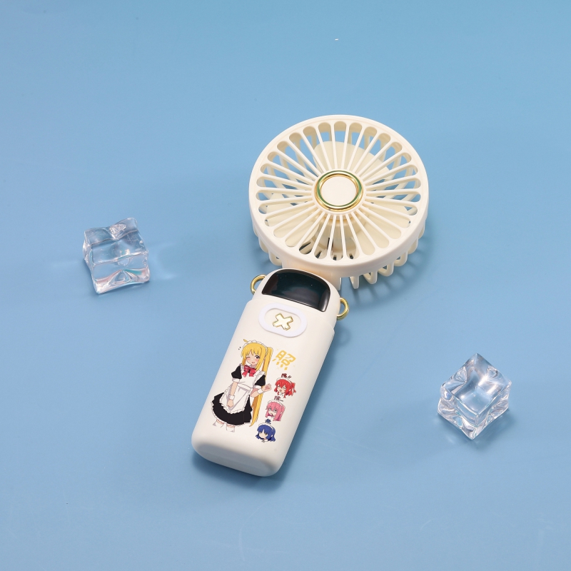 孤独摇滚周边迷你便携式学生小风扇数显折叠手持充电持久大电量