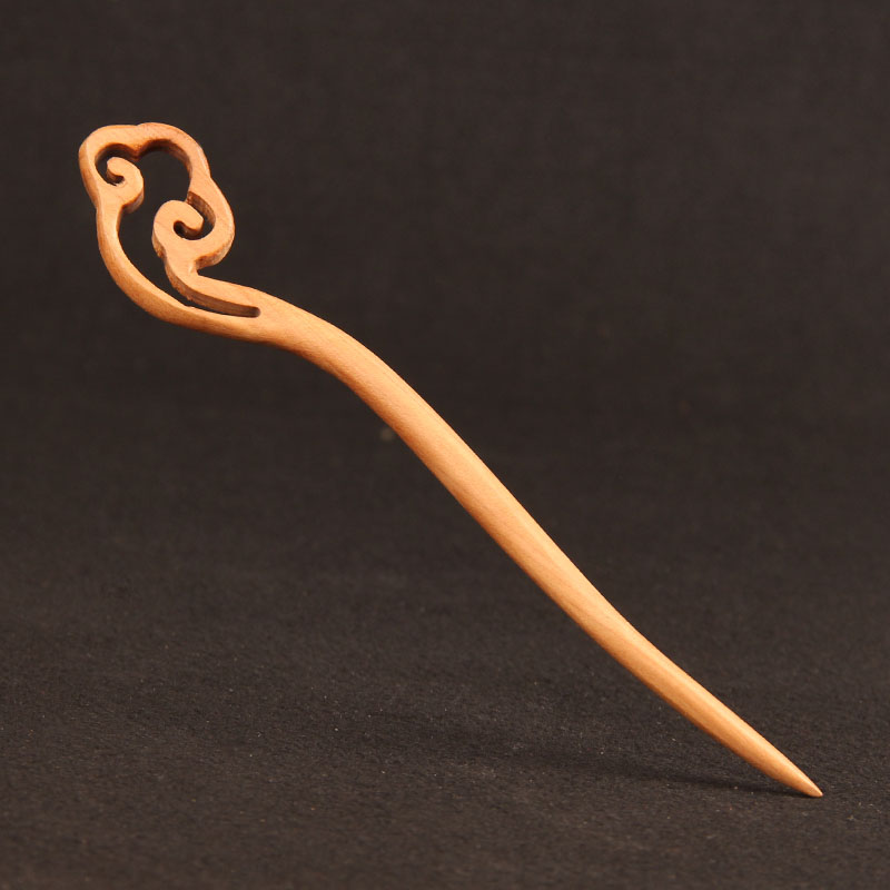 桃木簪子木制发簪挽发饰品