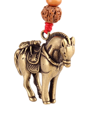 黄铜马上赢钥匙扣挂件