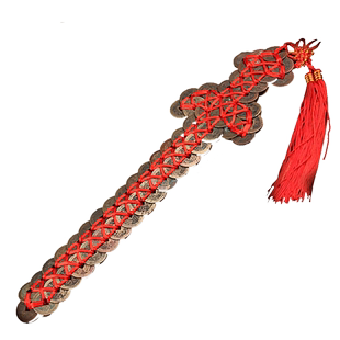 泰山慈航阁真品乾隆铜钱剑双排金钱剑真品乾隆通宝古币钱108枚