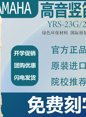 雅马哈八孔德式竖笛C调英式YRS-23G/24B高音笛子儿童乐器学生初学
