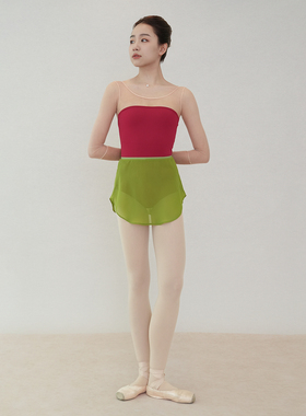 Ruisky成人芭蕾舞裙专业包臀舞蹈小纱裙基训SAB显腿长松紧带BP裙