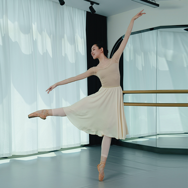 Ruisky 360度大摆排练裙  古典国风芭蕾舞蹈变奏超长纱裙可定制