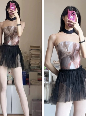 Ruiskydance芭蕾舞Tutu短裙基训练习网纱裙 花瓣腰头轻盈小纱裙