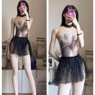 Ruiskydance芭蕾舞Tutu短裙基训练习网纱裙 花瓣腰头轻盈小纱裙