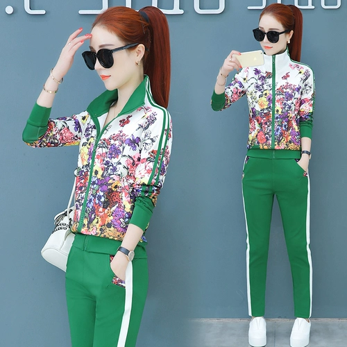 Модный спортивный костюм для матери, весенний комплект для отдыха, в западном стиле, большой размер