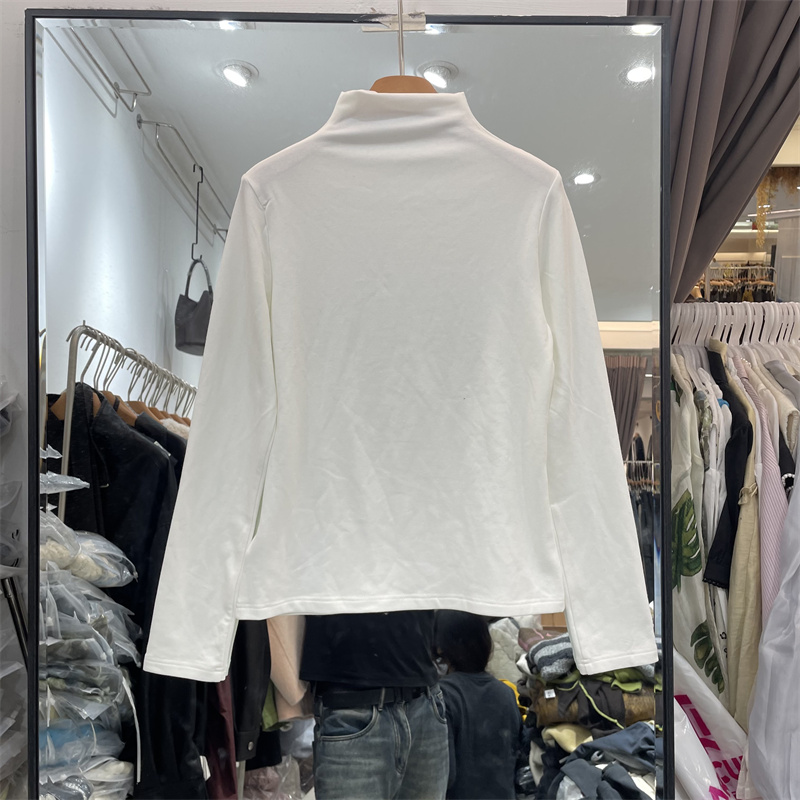 ONE12328正版2025冬季款韩版高领显瘦百搭简约款加绒T恤打底衫女