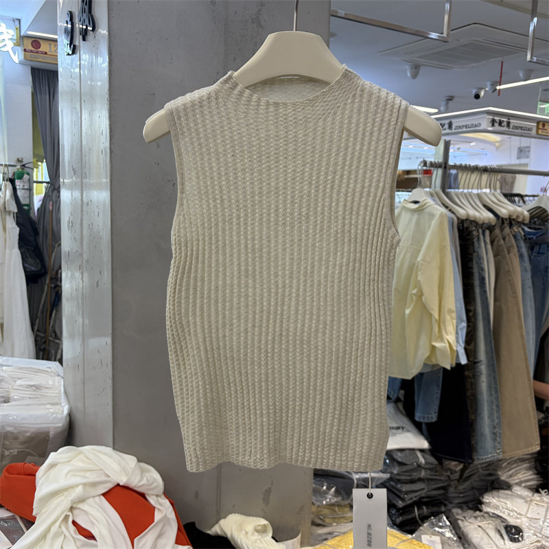 NI.BZOU你别走5510正品春季韩系时尚修身半高领针织衫背心上衣女