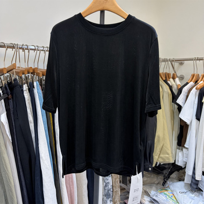 DU71831正版夏季韩系宽松休闲圆领松弛感显瘦百搭醋酸T恤衫上衣女