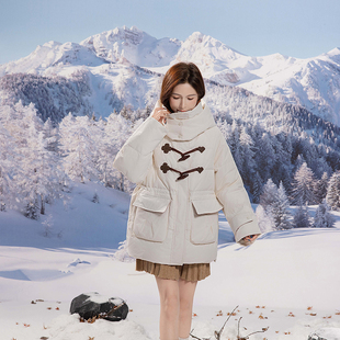 孕妇新国标宽松外套 羽绒服女200斤胖mm中长款 明星同款 加肥加大码