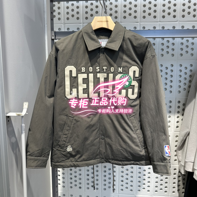 杰克琼斯NBA联名款休闲运动夹克羽绒服 225423046 E06 226123002
