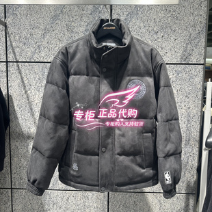 NBA联名款湖人队杰克琼斯男冬羽绒服外套仿麂皮感磨毛 226112040