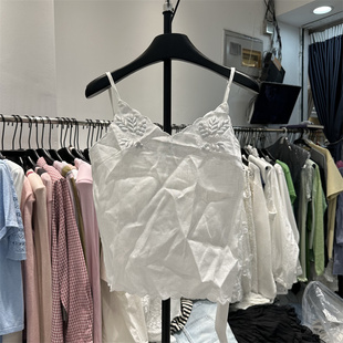 韩系吊带背心女外穿2025夏新款叠穿独特亚麻休闲宽松慵懒风上衣潮