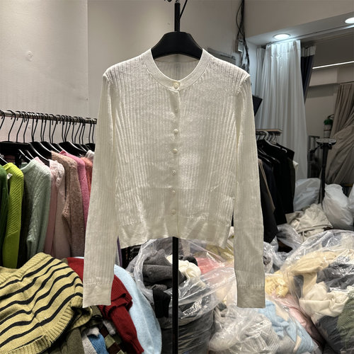 羊毛针织开衫女时尚修身显瘦短款