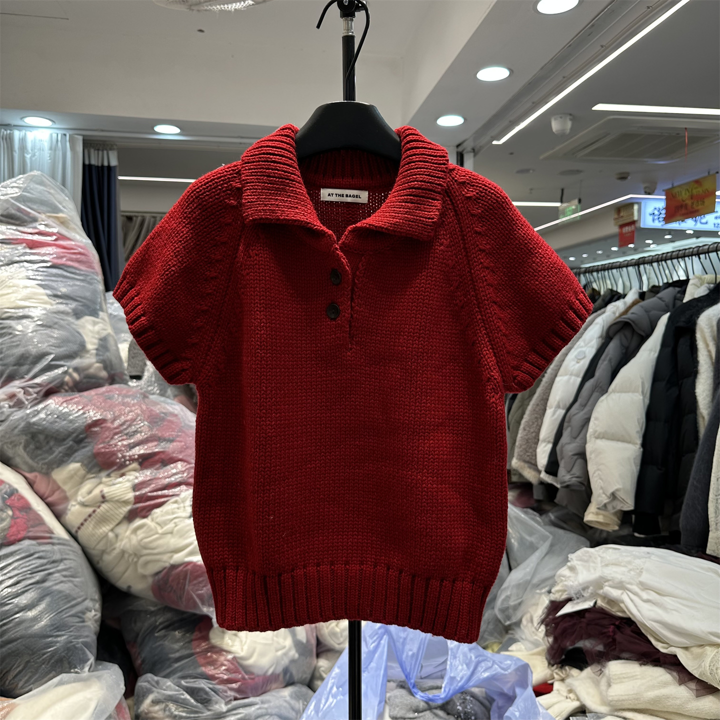 小香风polo翻领毛衣显瘦上衣