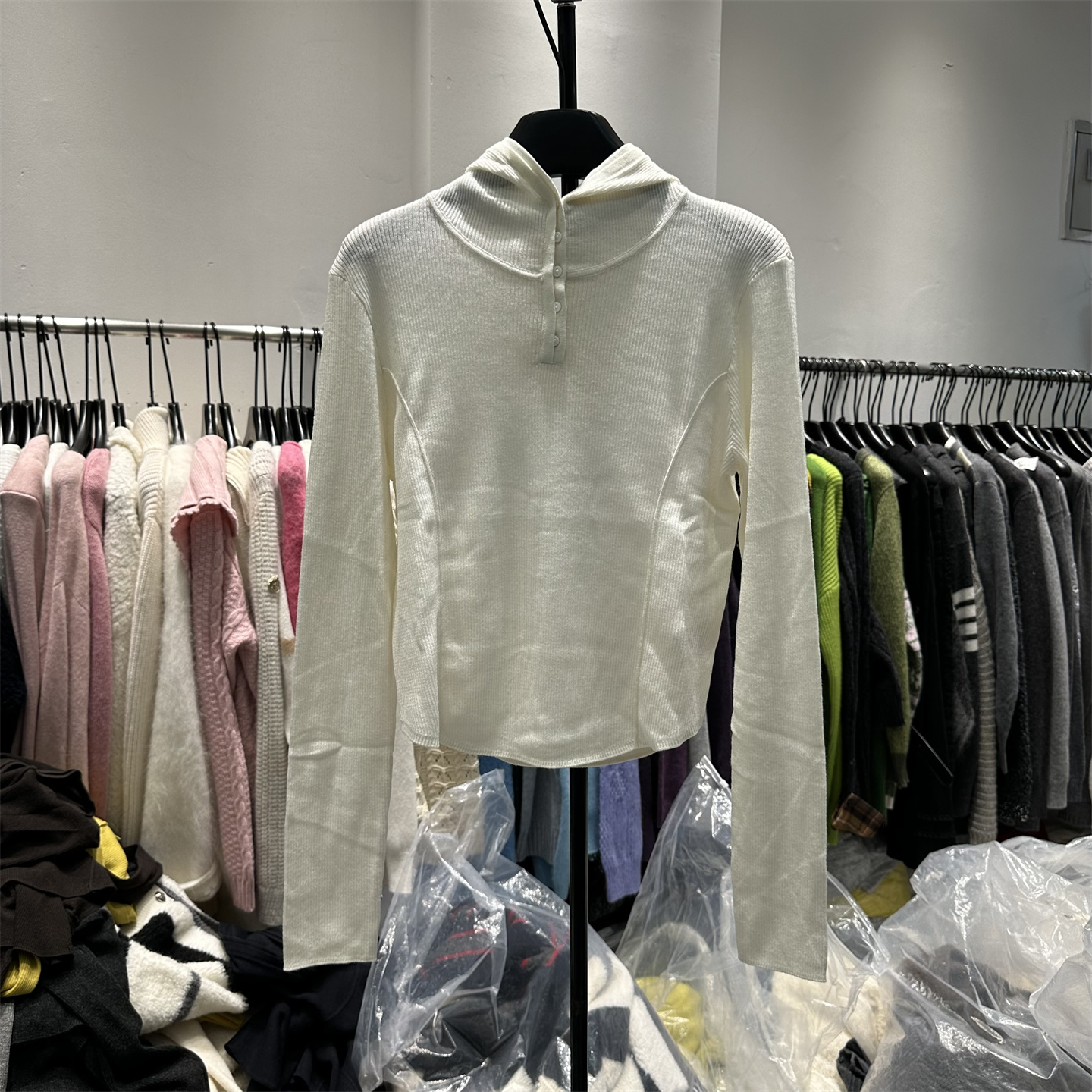 宽松连帽显瘦绵羊毛针织衫女潮