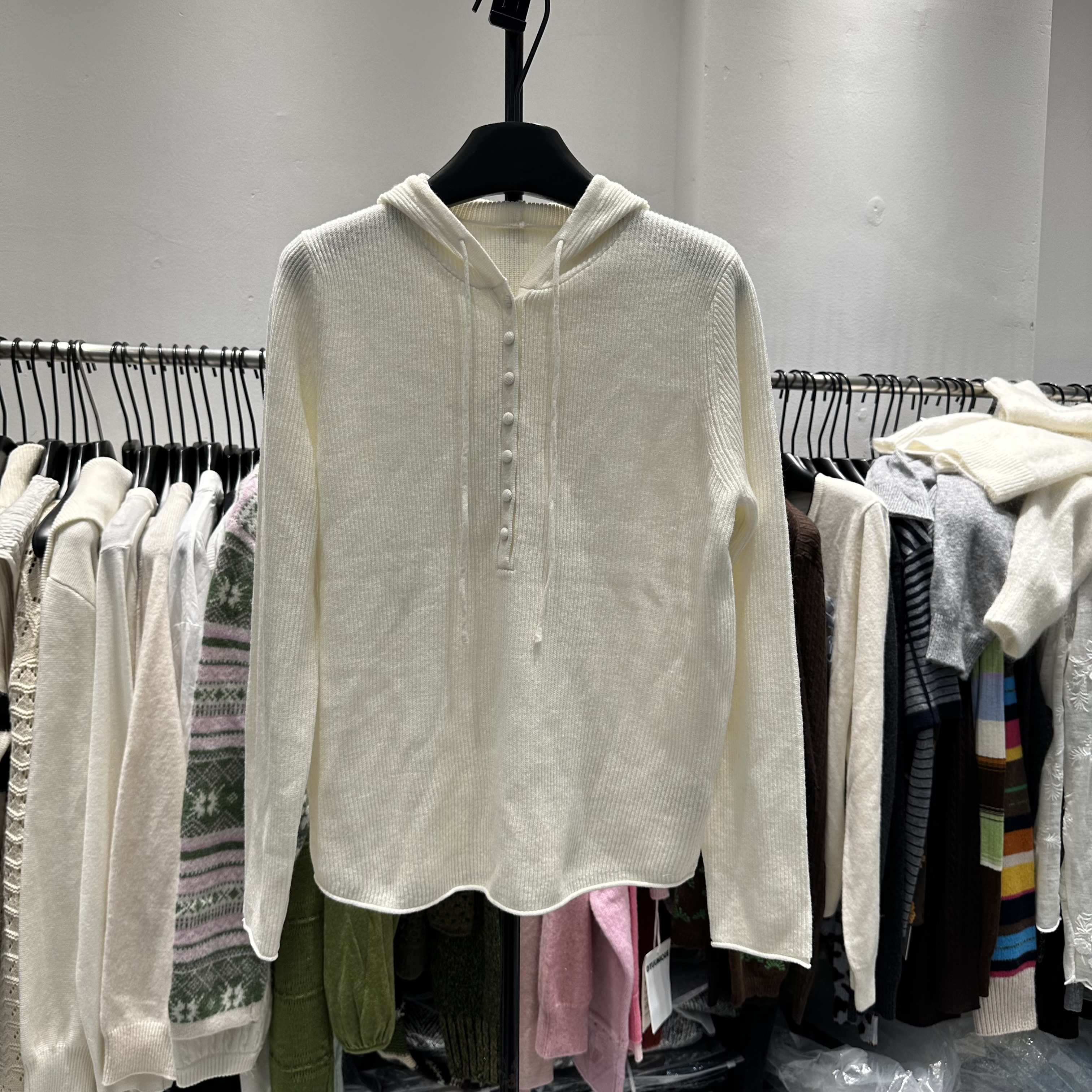 宽松休闲百搭纯色羊毛针织衫上衣