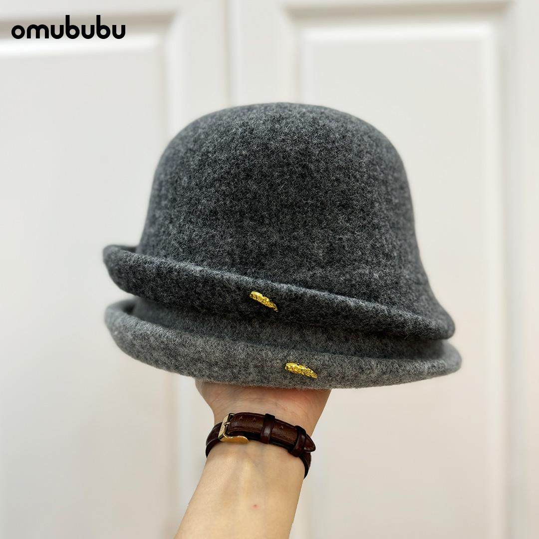 omububu羊毛帽子秋冬复古百搭显脸小精致女保暖渔夫帽盘帽卷边,服饰配件/皮带/帽子/围巾,帽子,淘宝优惠券,粉丝福利购,淘宝优惠卷