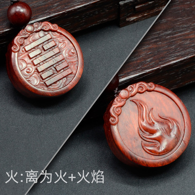 五行项链阿余紫檀原创男女