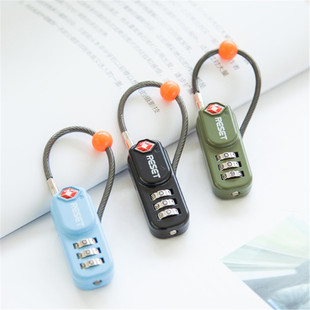 锐赛特RESET 挂锁 075出国出境海关TSA金属健身背包小号钢丝绳密码