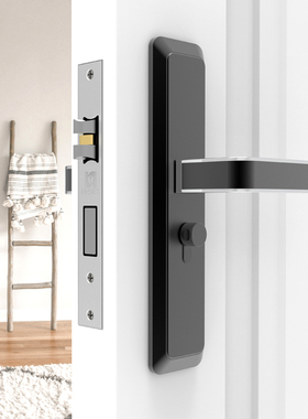 RESET卧室内静音简约门锁 美式一体家用房间木门锁通用型套装锁具