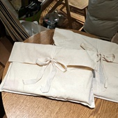 纯棉收纳袋蝴蝶结收纳袋信封布包装 袋鞋 帽防尘包袋简约整理袋