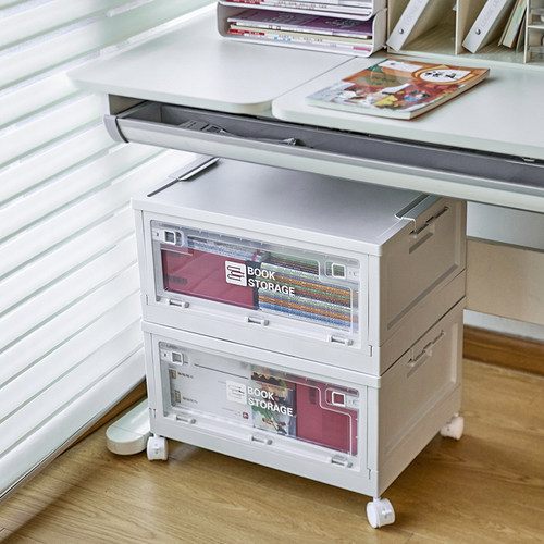 透明学生书本收纳箱一秒找书