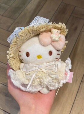 可爱洁白花嫁Kitty毛绒玩偶