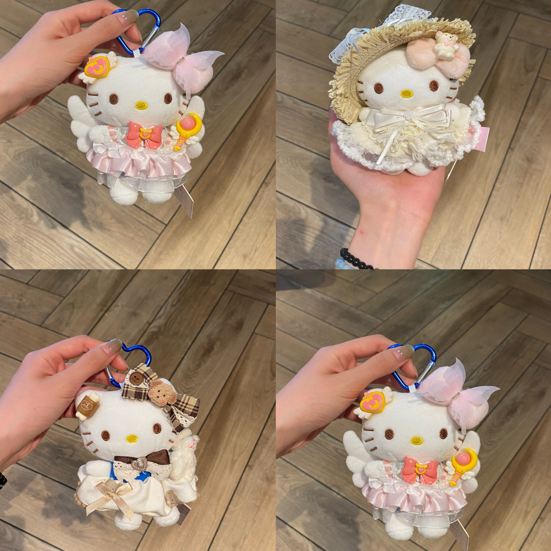 【正版】可爱洁白花嫁Kitty毛绒玩偶包包挂件车挂送女生礼物