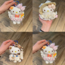 正版 可爱洁白花嫁Kitty毛绒玩偶包包挂件车挂送女生礼物钥匙扣粉