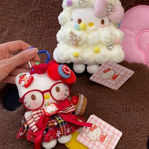 可爱平安果Kitty毛绒公仔
