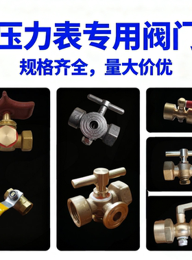 加厚锅炉水泵专用旋塞阀压力表
