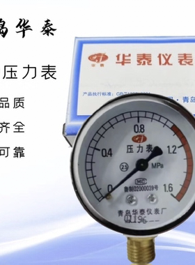 厂家直销Y-60压力表0-1.6mpa 水压表气压表全铜接头压力表
