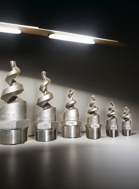 304喷淋喷嘴316L不锈钢螺旋喷头SPJT工业脱硫消防螺纹除尘防堵4分