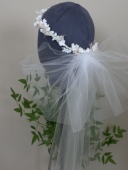 美高原创森系手工铃兰韩国纱小花环头纱样片拍摄外景造型写真旅拍