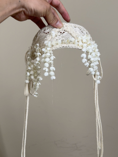 美高原创手工铃兰流苏复古发箍新娘头饰样片旅拍婚纱摄影化妆造型