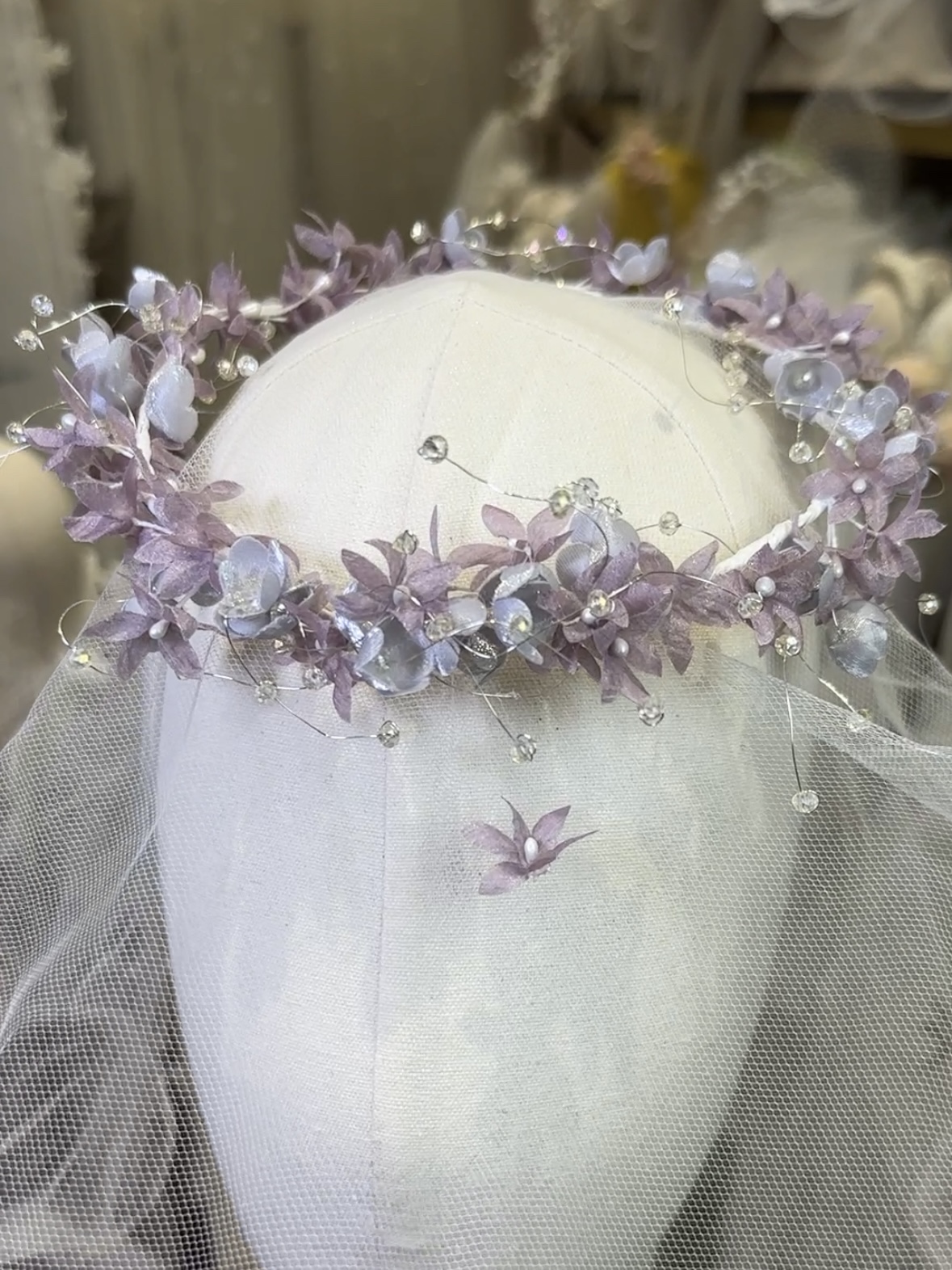 美高原创彩色手工小花仙气花环新娘饰品样片拍摄外景造型写真旅拍